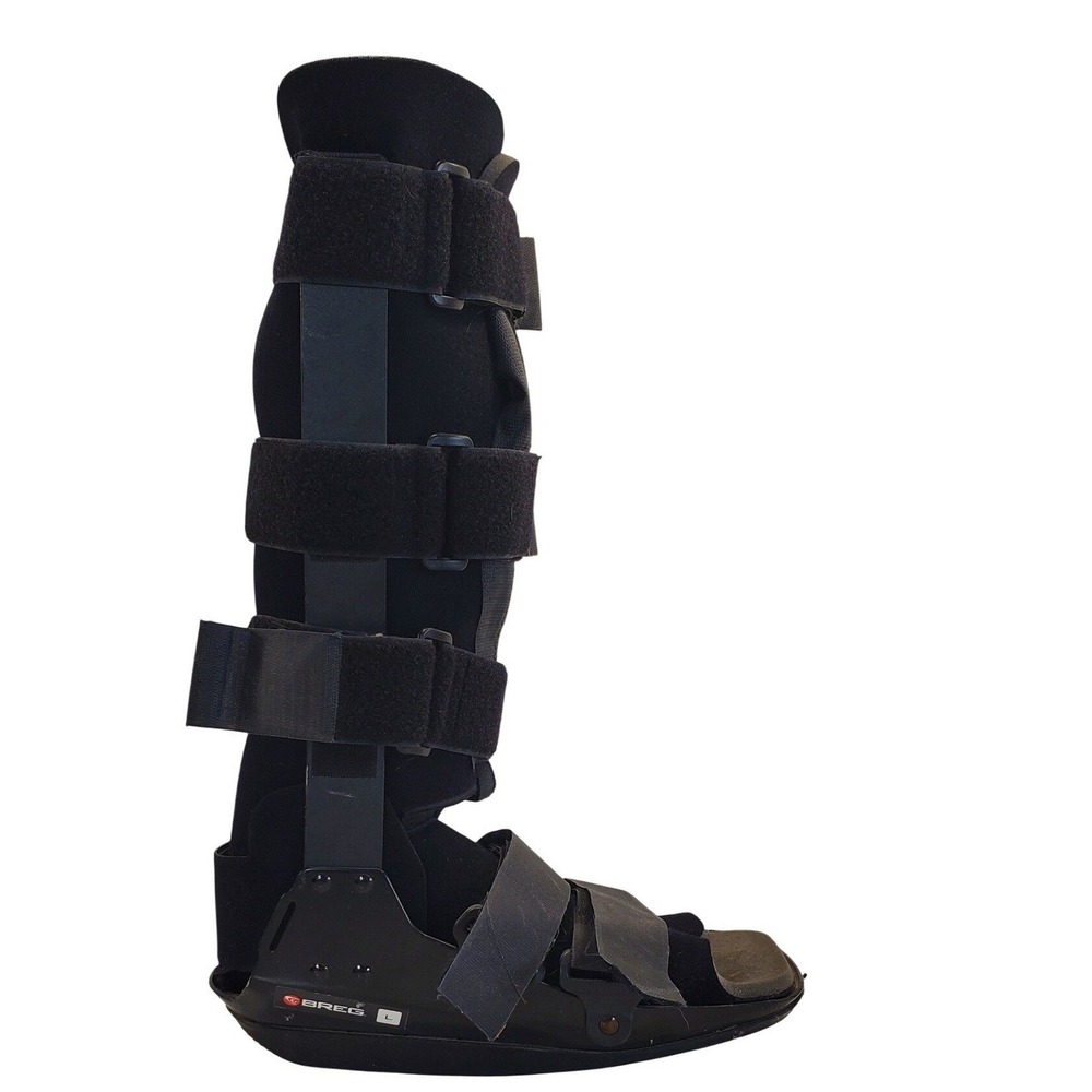 Breg Air Walker Boot Tall Pneumatic Orthopedic Cam Walker Size Large Black